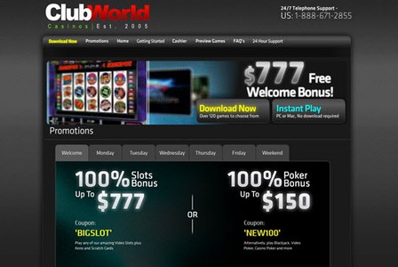 Newest club world casino no deposit bonus codes